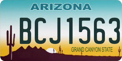 AZ license plate BCJ1563