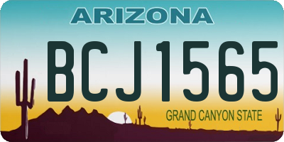 AZ license plate BCJ1565