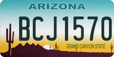 AZ license plate BCJ1570