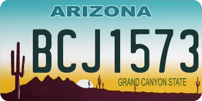 AZ license plate BCJ1573