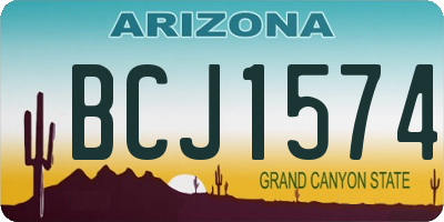 AZ license plate BCJ1574