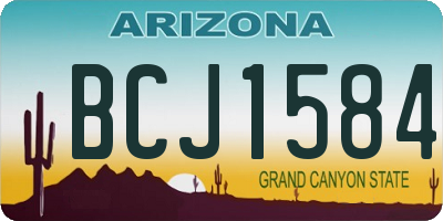 AZ license plate BCJ1584