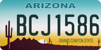 AZ license plate BCJ1586