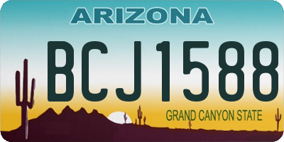 AZ license plate BCJ1588