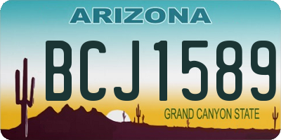 AZ license plate BCJ1589