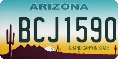 AZ license plate BCJ1590