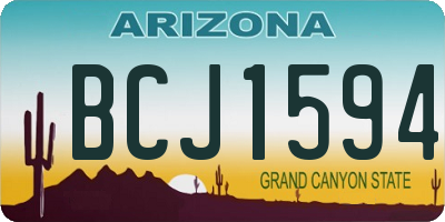 AZ license plate BCJ1594