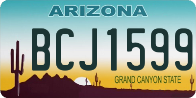 AZ license plate BCJ1599