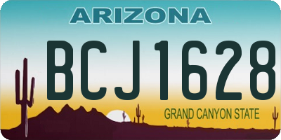 AZ license plate BCJ1628