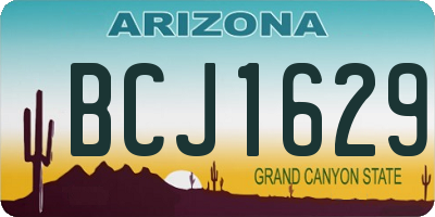 AZ license plate BCJ1629