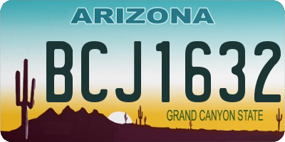 AZ license plate BCJ1632