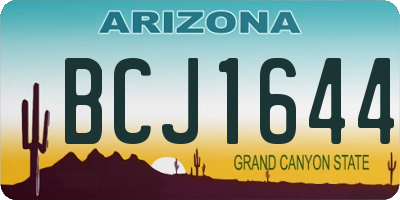 AZ license plate BCJ1644