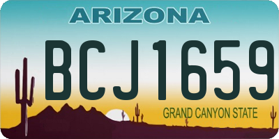 AZ license plate BCJ1659