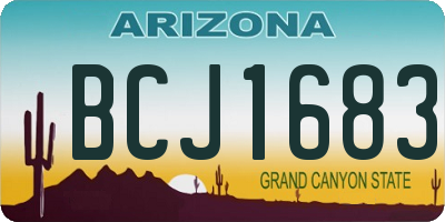 AZ license plate BCJ1683