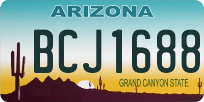 AZ license plate BCJ1688