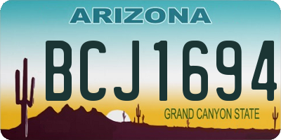 AZ license plate BCJ1694