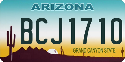 AZ license plate BCJ1710