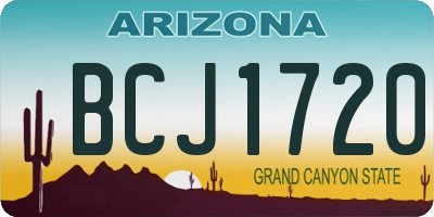 AZ license plate BCJ1720