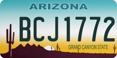 AZ license plate BCJ1772