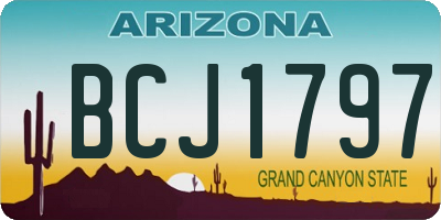 AZ license plate BCJ1797