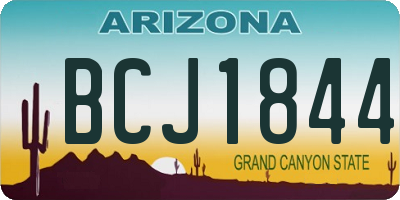 AZ license plate BCJ1844