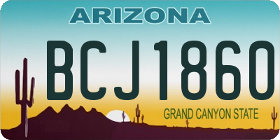 AZ license plate BCJ1860