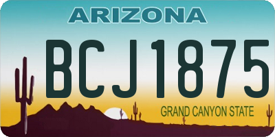 AZ license plate BCJ1875
