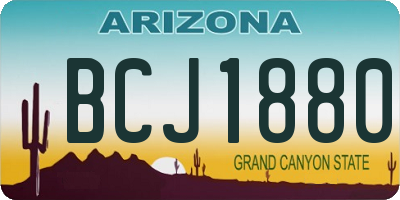 AZ license plate BCJ1880