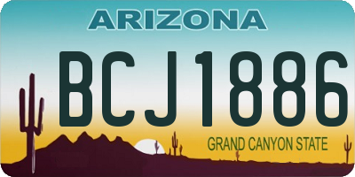 AZ license plate BCJ1886