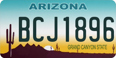 AZ license plate BCJ1896