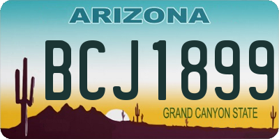 AZ license plate BCJ1899