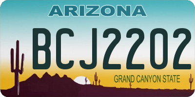 AZ license plate BCJ2202