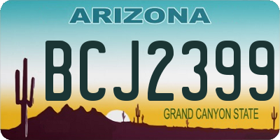 AZ license plate BCJ2399