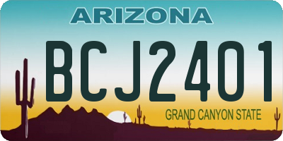 AZ license plate BCJ2401