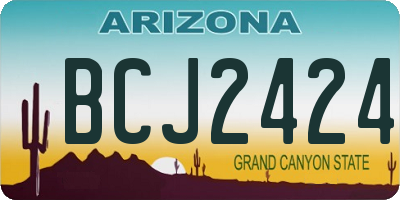 AZ license plate BCJ2424