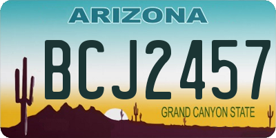 AZ license plate BCJ2457