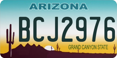 AZ license plate BCJ2976