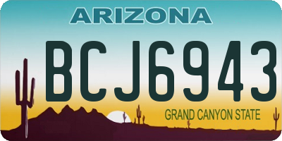 AZ license plate BCJ6943