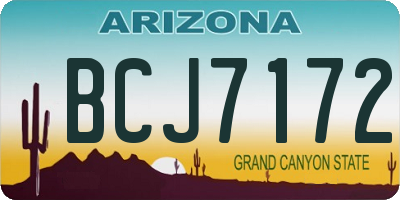 AZ license plate BCJ7172