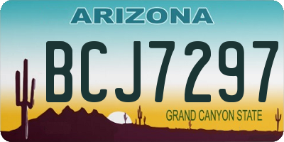 AZ license plate BCJ7297