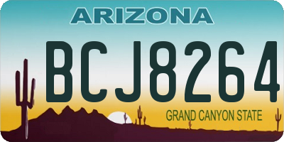 AZ license plate BCJ8264