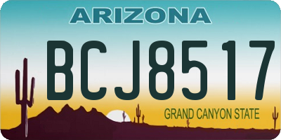 AZ license plate BCJ8517