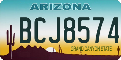 AZ license plate BCJ8574