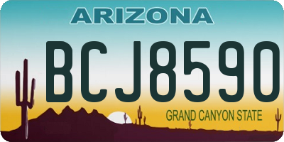 AZ license plate BCJ8590