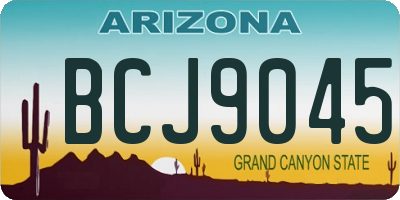 AZ license plate BCJ9045