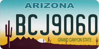 AZ license plate BCJ9060