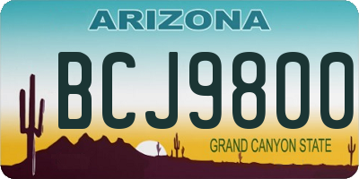 AZ license plate BCJ9800