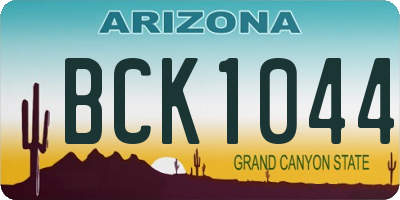 AZ license plate BCK1044