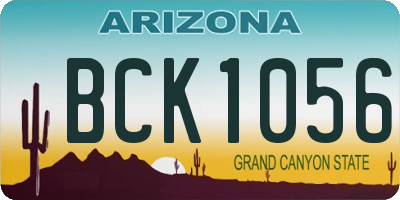 AZ license plate BCK1056