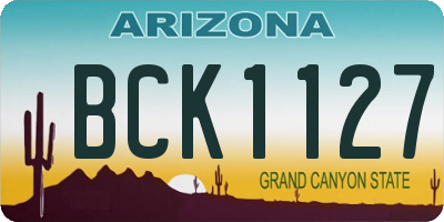 AZ license plate BCK1127